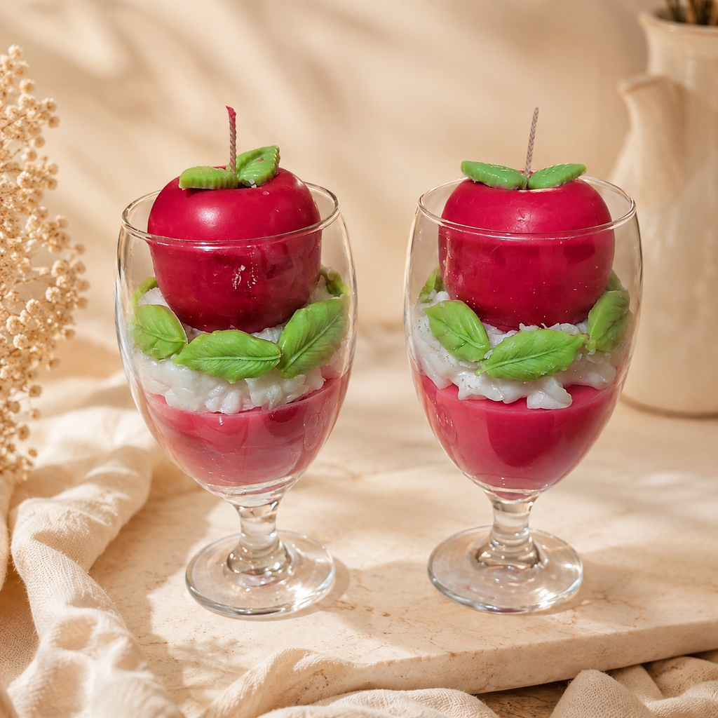 Scents & Gifts Apple Maple Bourbon whole-apple goblet candles