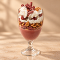 Cinnamon Candy Crunch candle in clear goblet with cinnamon-colored wax, wax crumble and faux whipped wax; Scents & Gifts hero image