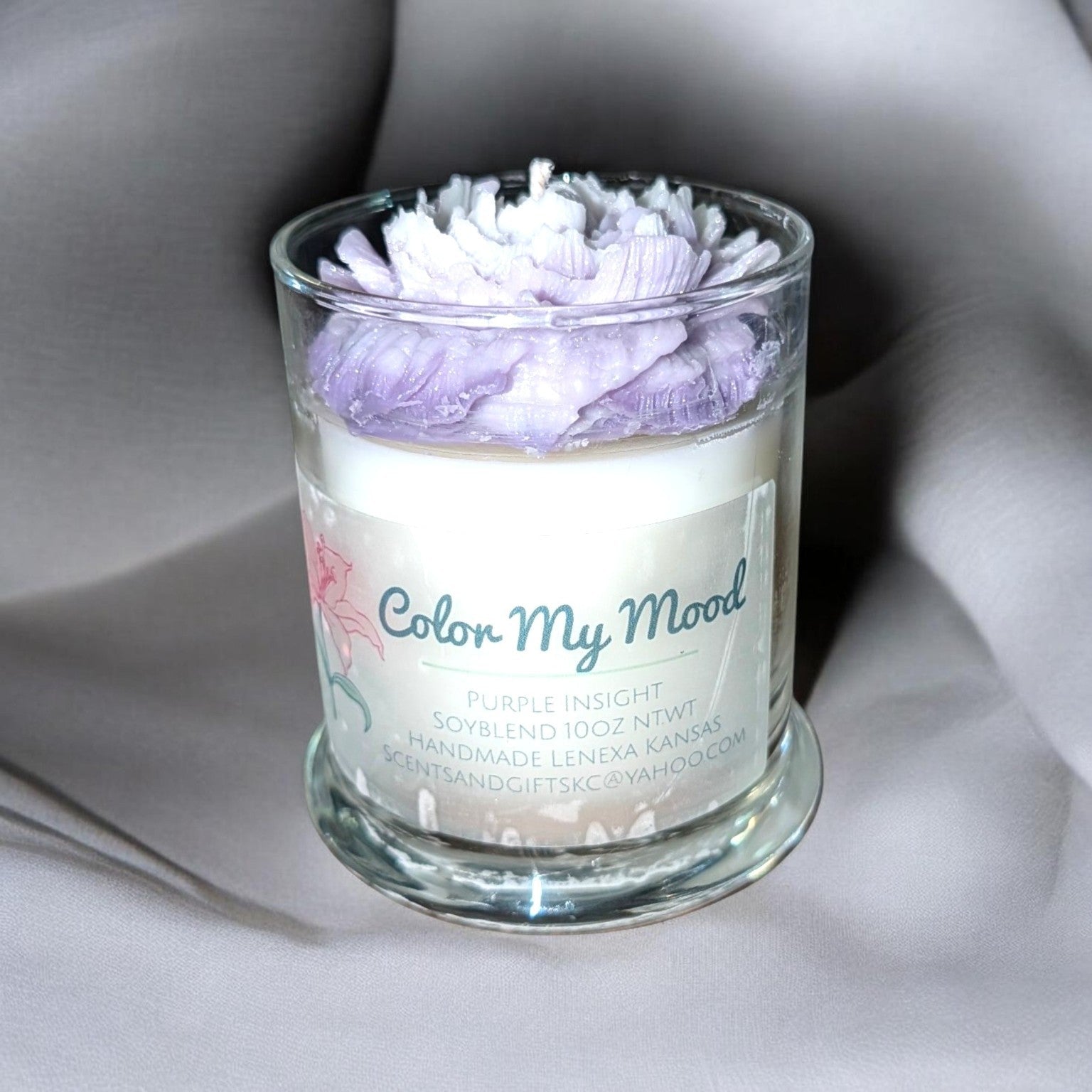Color My Mood Purple Insight candle