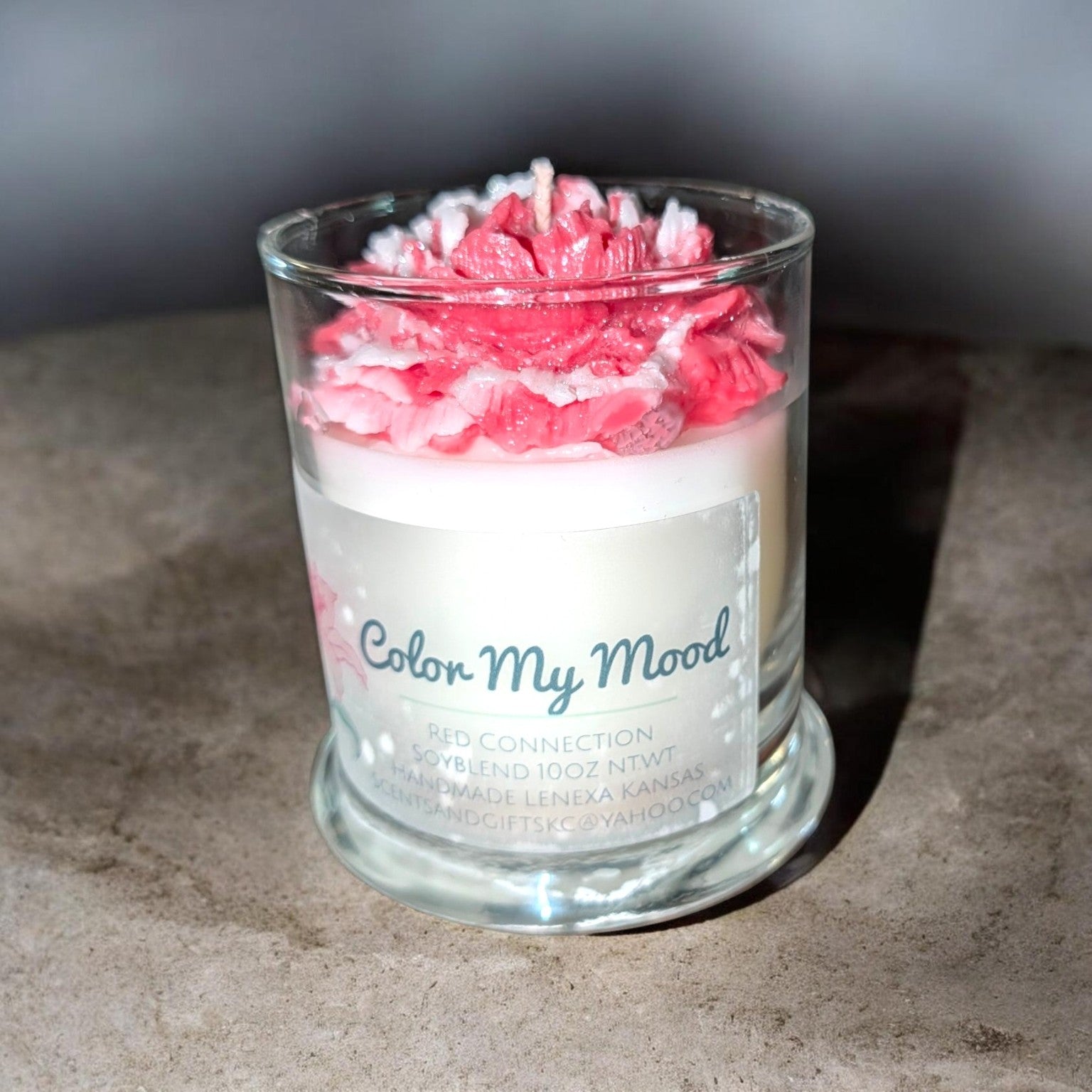 Color My Mood Red Connection candle