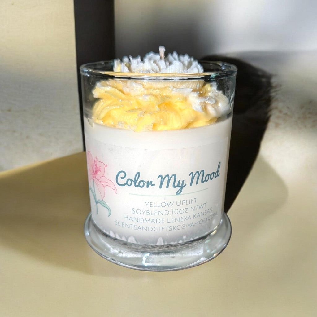 Color My Mood Yellow Uplift candle