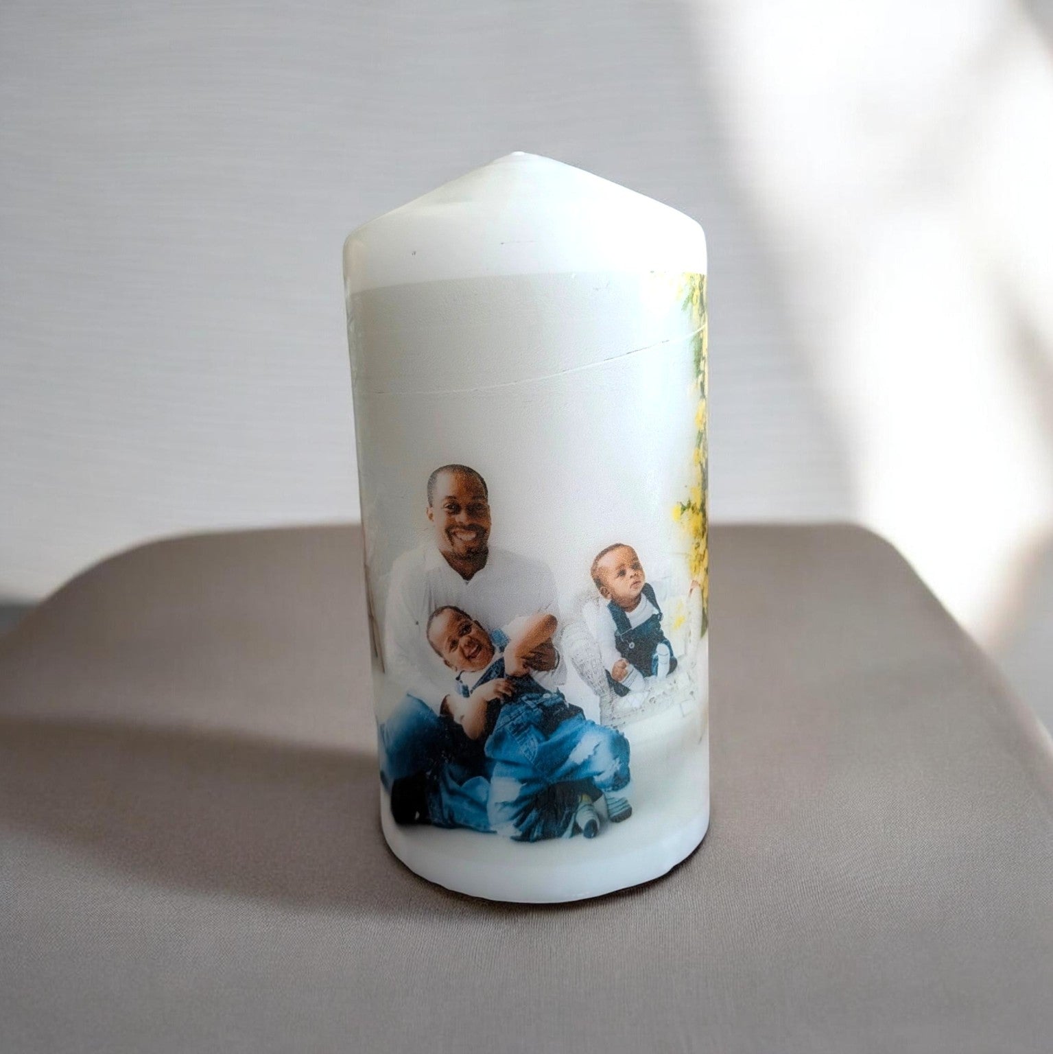 Personalized family keepsake candle
