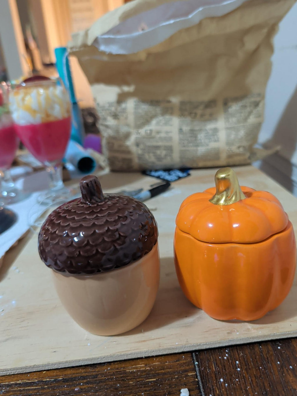 White pumpkin fall trinket candle by Scents & Gifts