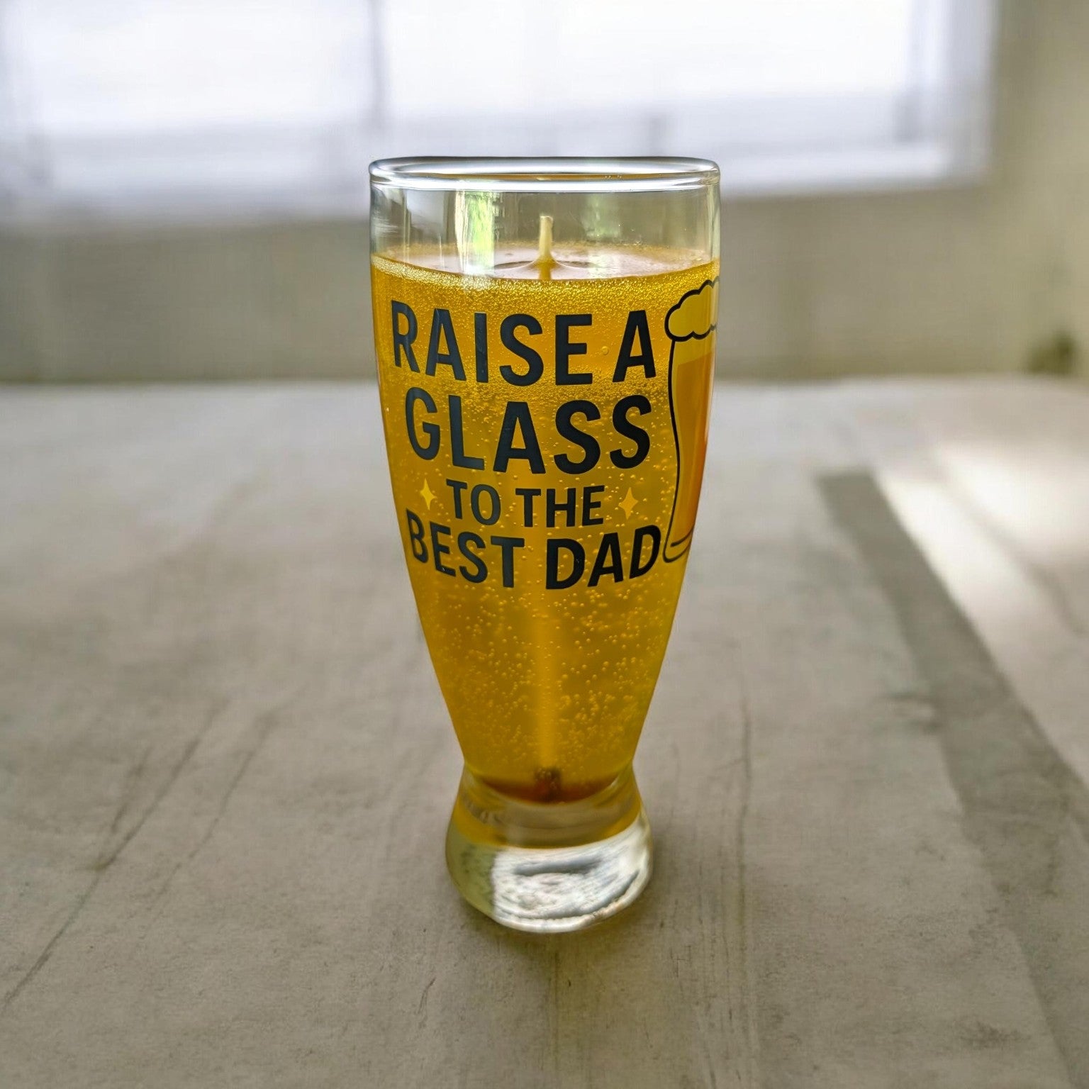 Best Dad beer glass decorative gel candle by Scents & Gifts