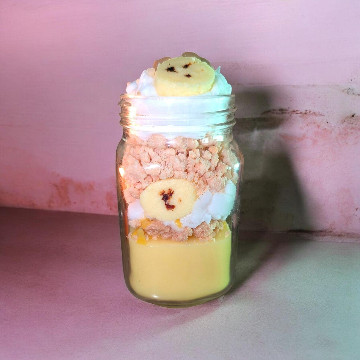 Large Banana Pudding dessert candle