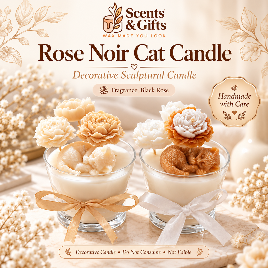 Rose Noir Cat Candle branded Scents & Gifts product image