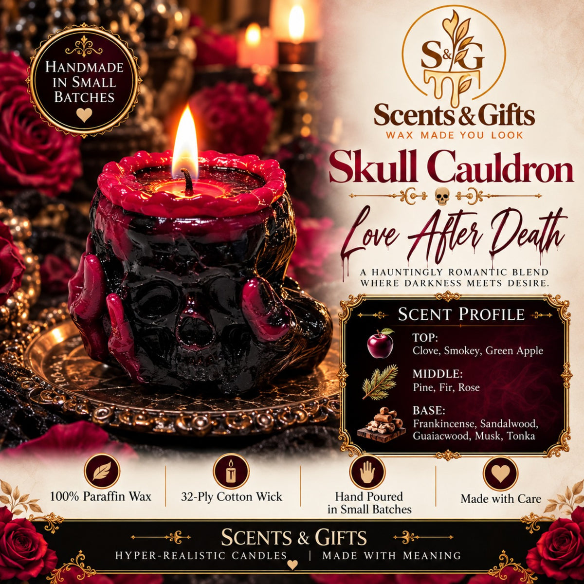 Skull Cauldron Love After Death scent profile by Scents & Gifts