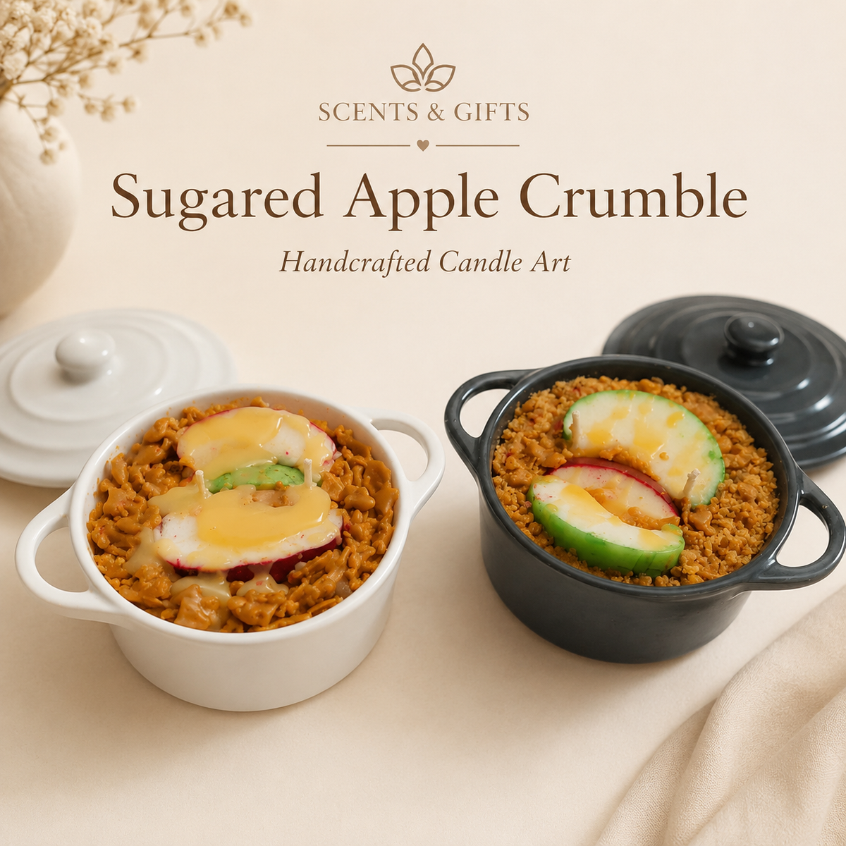 Scents & Gifts Sugared Apple Crumble mini cocotte candle art
