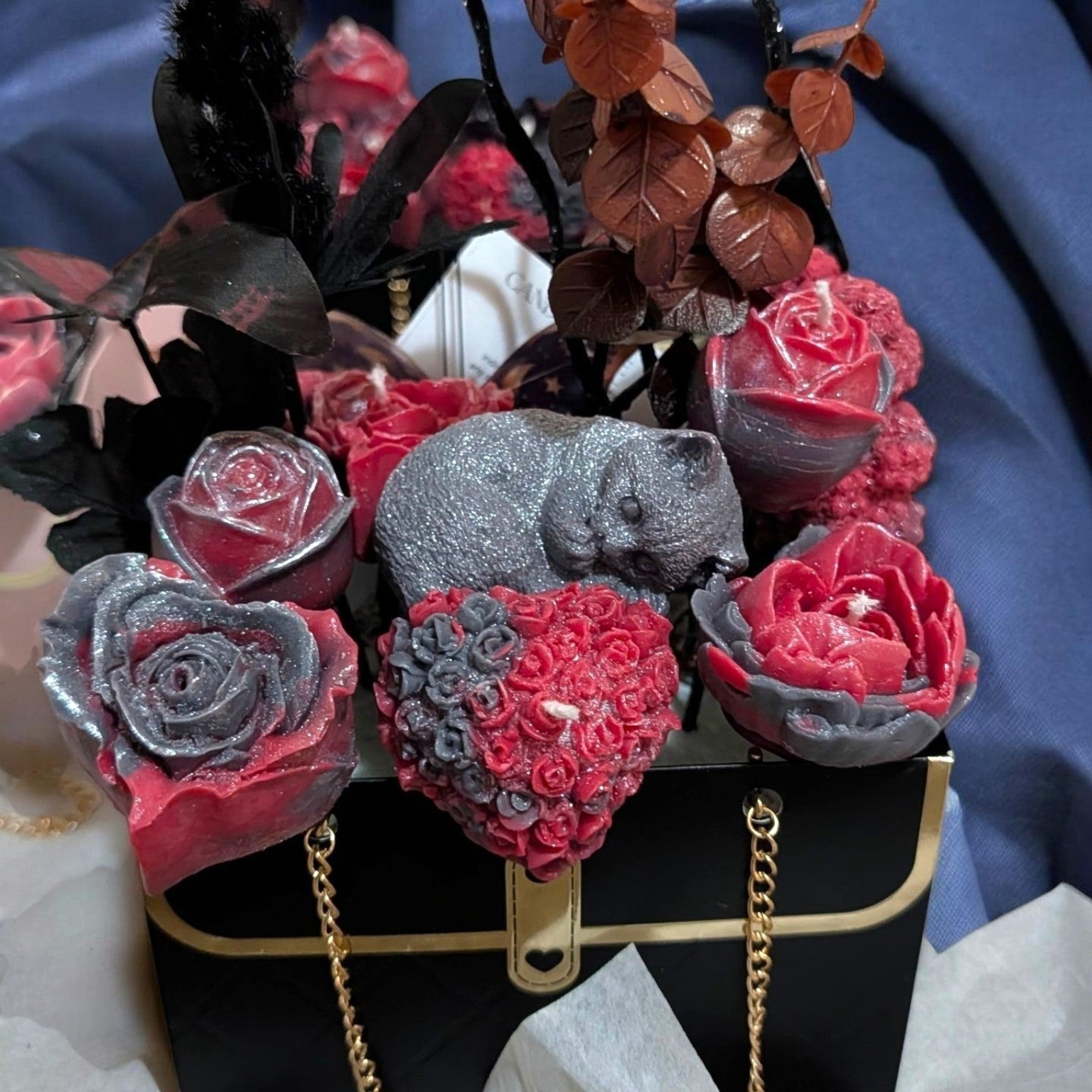 Wilted Rose Halloween Flower Candle and Wax Melt Bouquet by Scents & Gifts